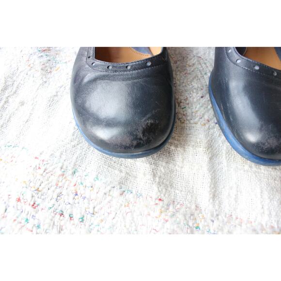 John Fluevog Blue Green Cleo Fellowship Buttoned Mary Jane Heels Size 11.5 - Picture 6 of 7